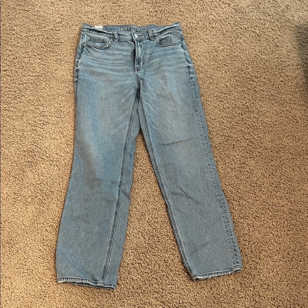American Eagle Outfitters Light Blue Straight Leg Jeans